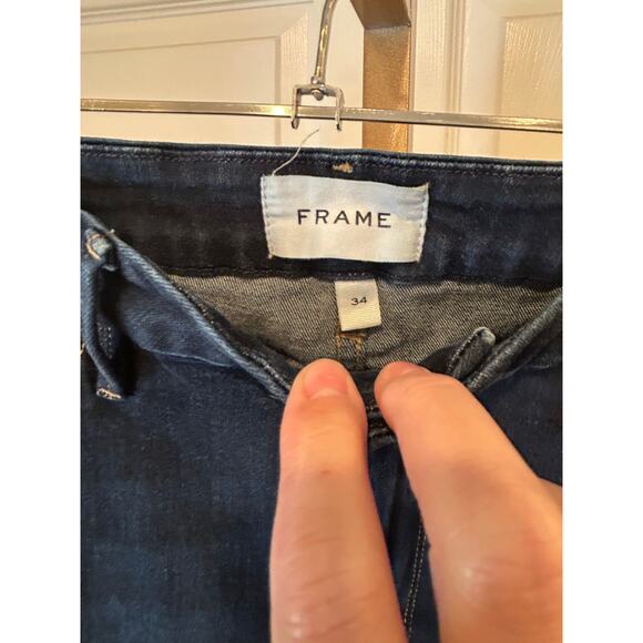 FRAME Le Crop Mini Boot, Cabana Wash (Dark Blue), Size 34 - Picture 4 of 7